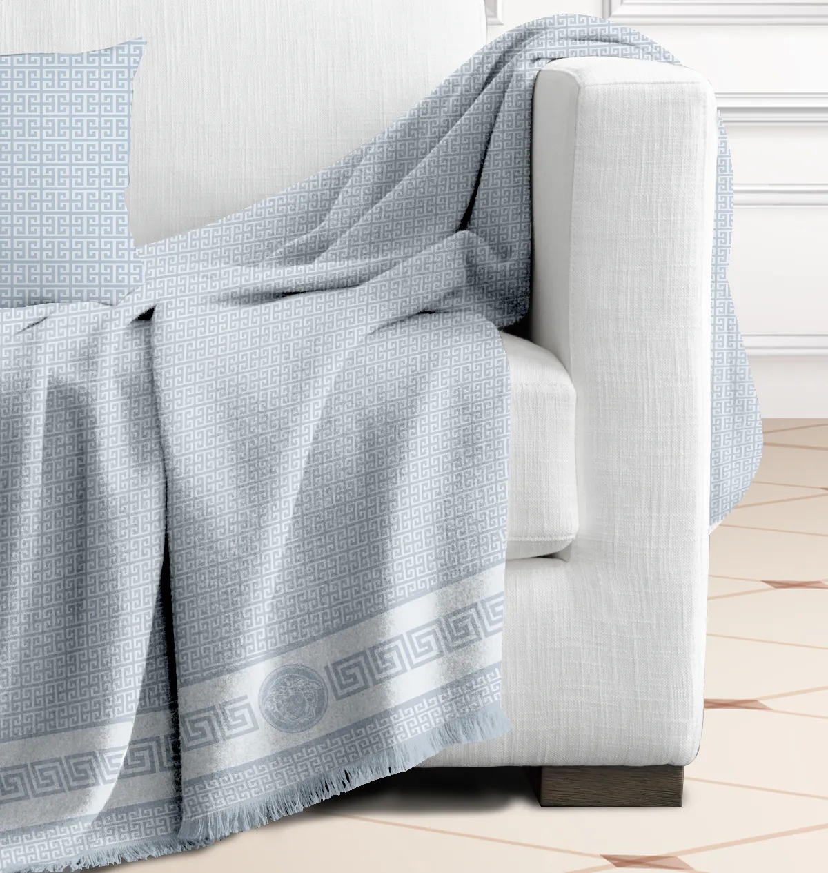 MEDINA Διακοσμητική Μαξ/θήκη BLUE (40Χ40cm) 100% COTTON