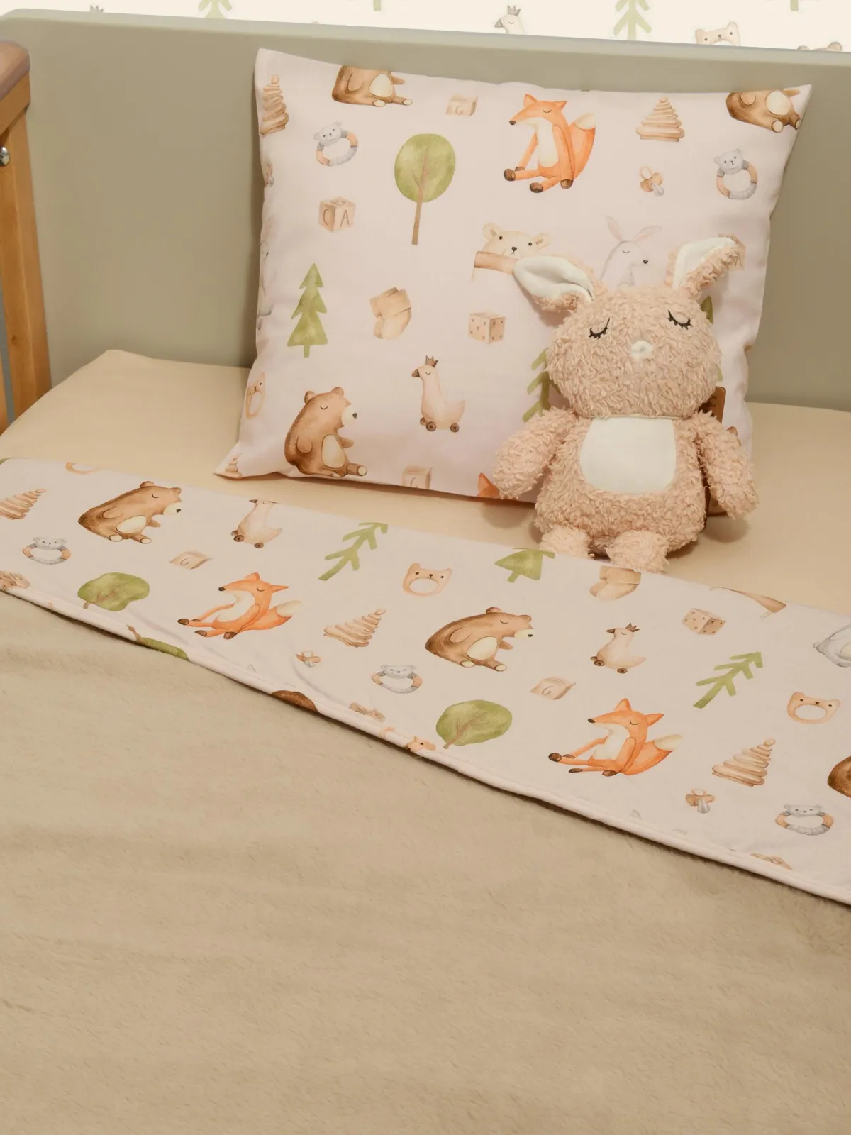 Minky ΝEW Κουβέρτα Λίκνου Διπλής Όψης 75x95 Des.428 Oliver Baby