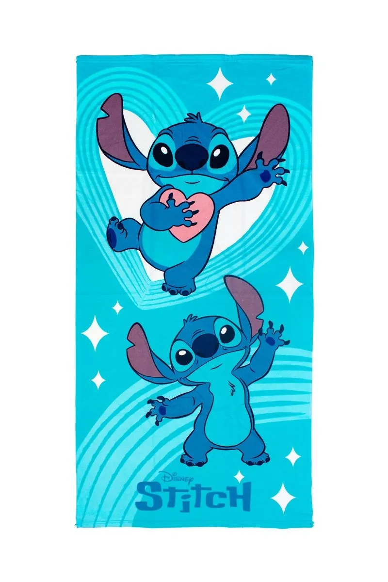 Πετσέτα Θαλάσσης Quick Dry Disney Home Lilo & Stitch 545 70x140 Sky Blue 100% Microfiber