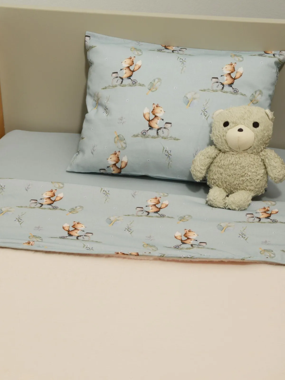 Minky ΝEW Κουβέρτα Λίκνου Διπλής Όψης 75x95 Des.429 Oliver Baby