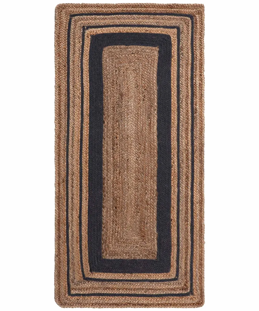 Χαλί γιούτα 1730 (160cm x 230cm) natural/black