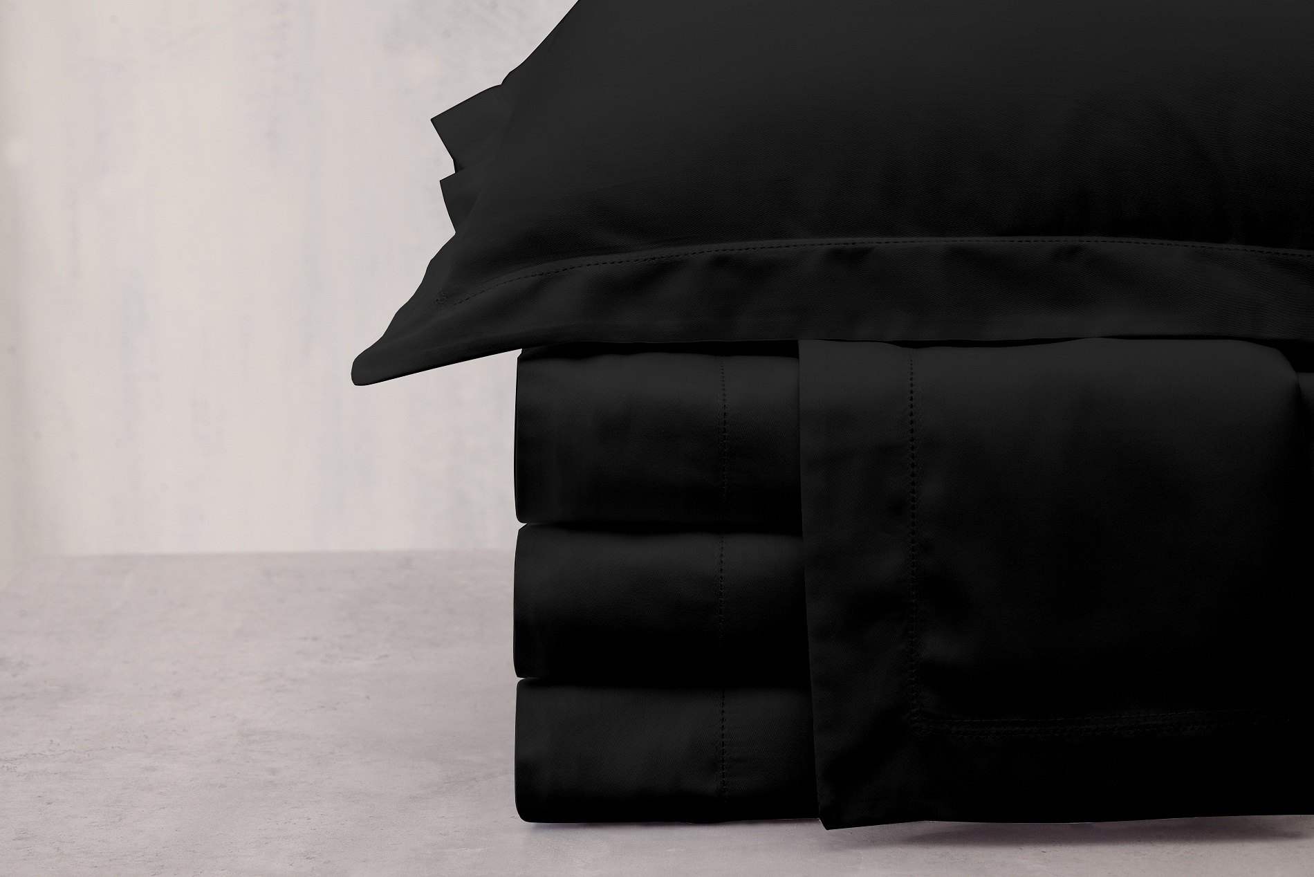 AZUR BLACK ΣΕΤ ΣΕΝΤΟΝΙΑ  ΥΠΕΡΔΙΠΛΑ 240x260cm  100%COTTON SATIN 230TC