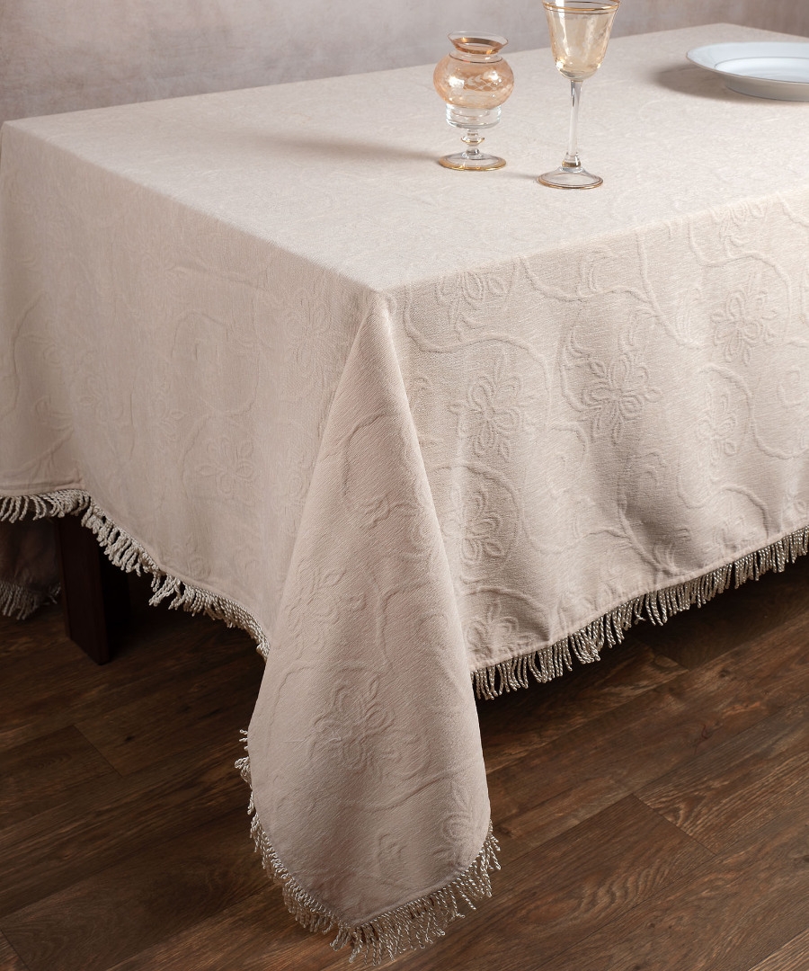 Σενίλ τραπεζομάντηλο 055 (200cm x 240cm) ivory