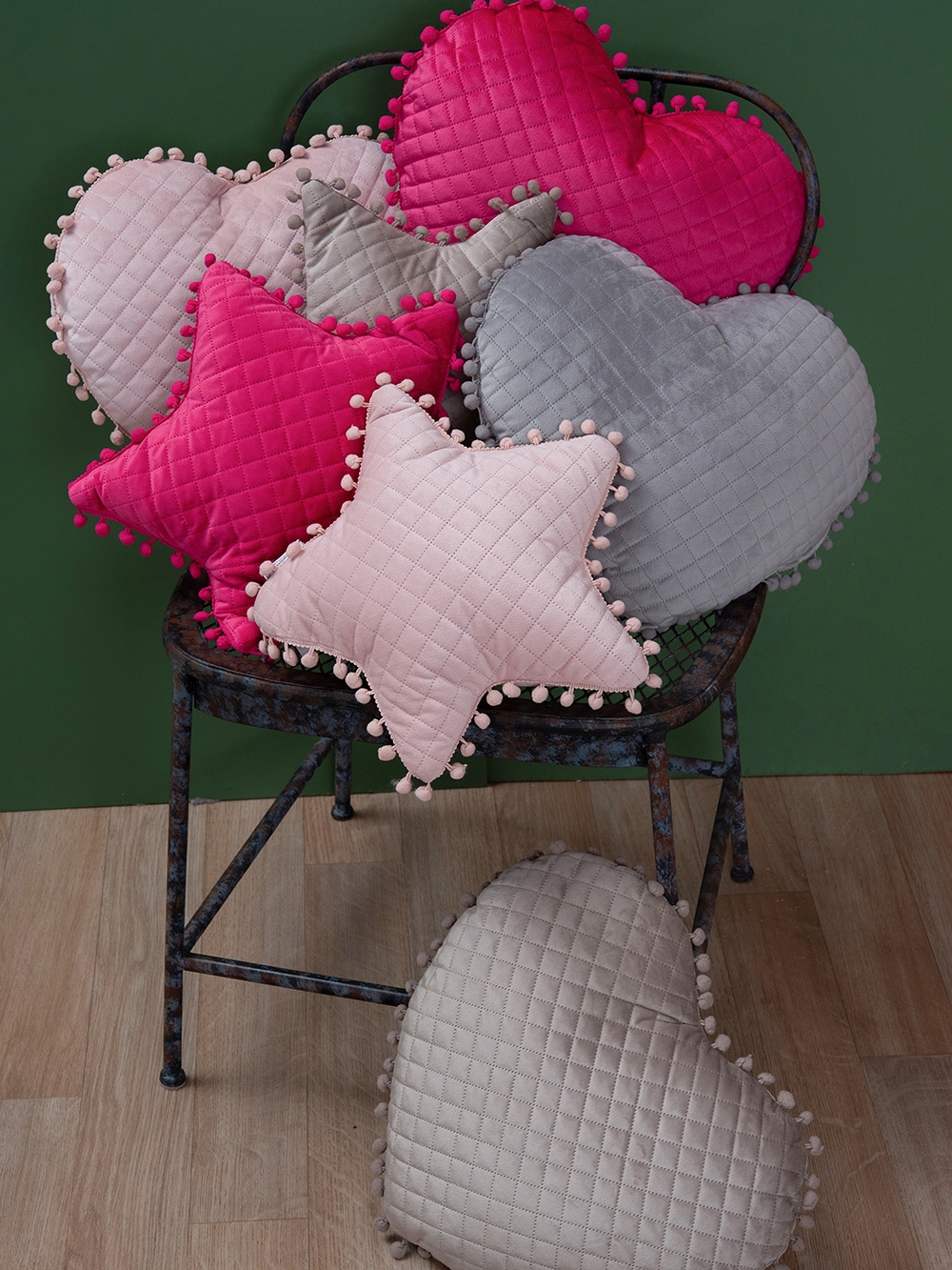 Διακοσμητικό Μαξιλαράκι Καρδιά 40x38 ELWIN FUCHSIA