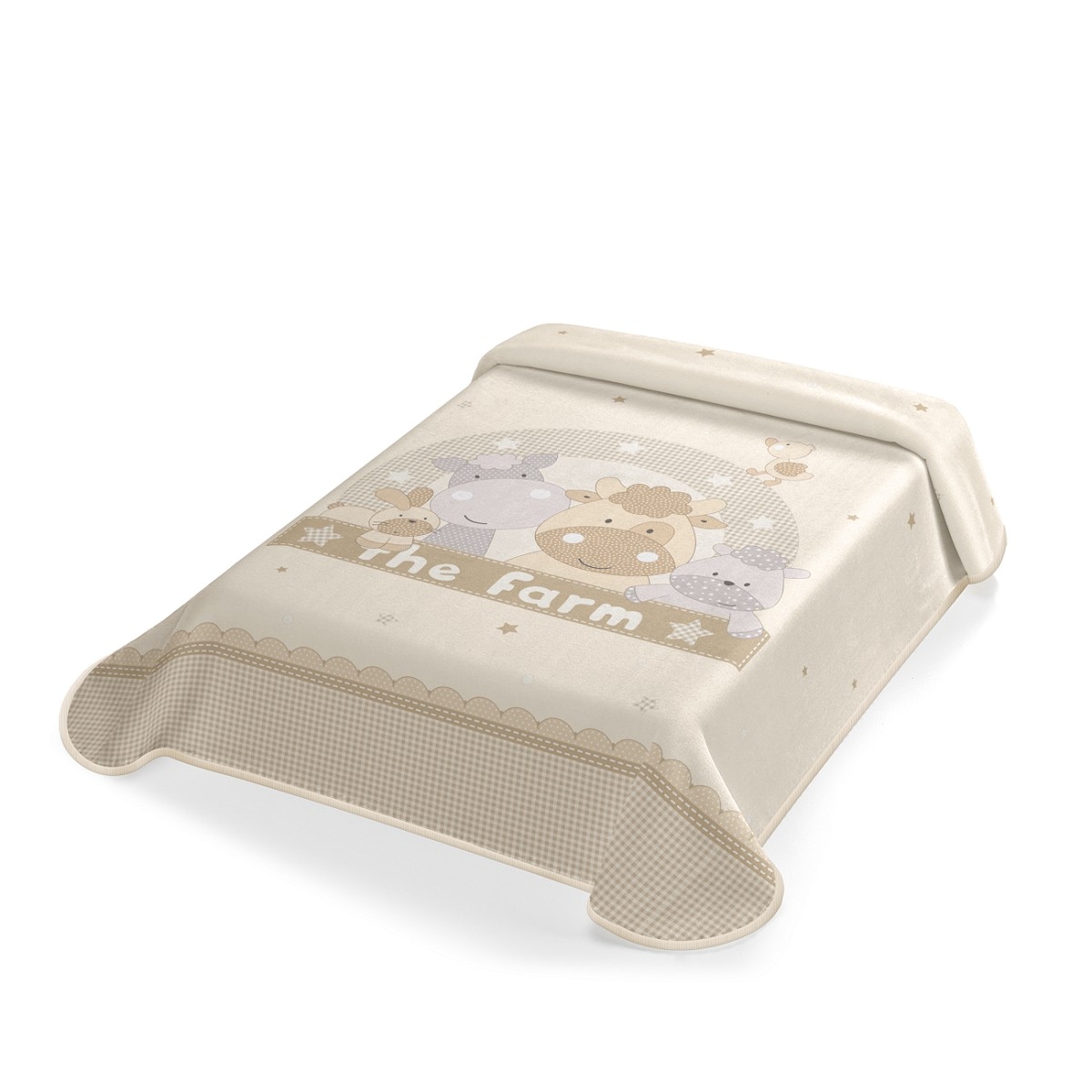 ΚΟΥΒΕΡΤΑ ΙΣΠΑΝΙΑΣ ΚΟΥΝΙΑΣ 110X140 BELPLA STER 664 BEIGE