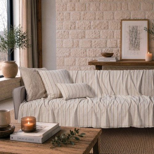 Ριχτάρι Macon 01 Natural Beige - Τετραθέσιο 180x350cm