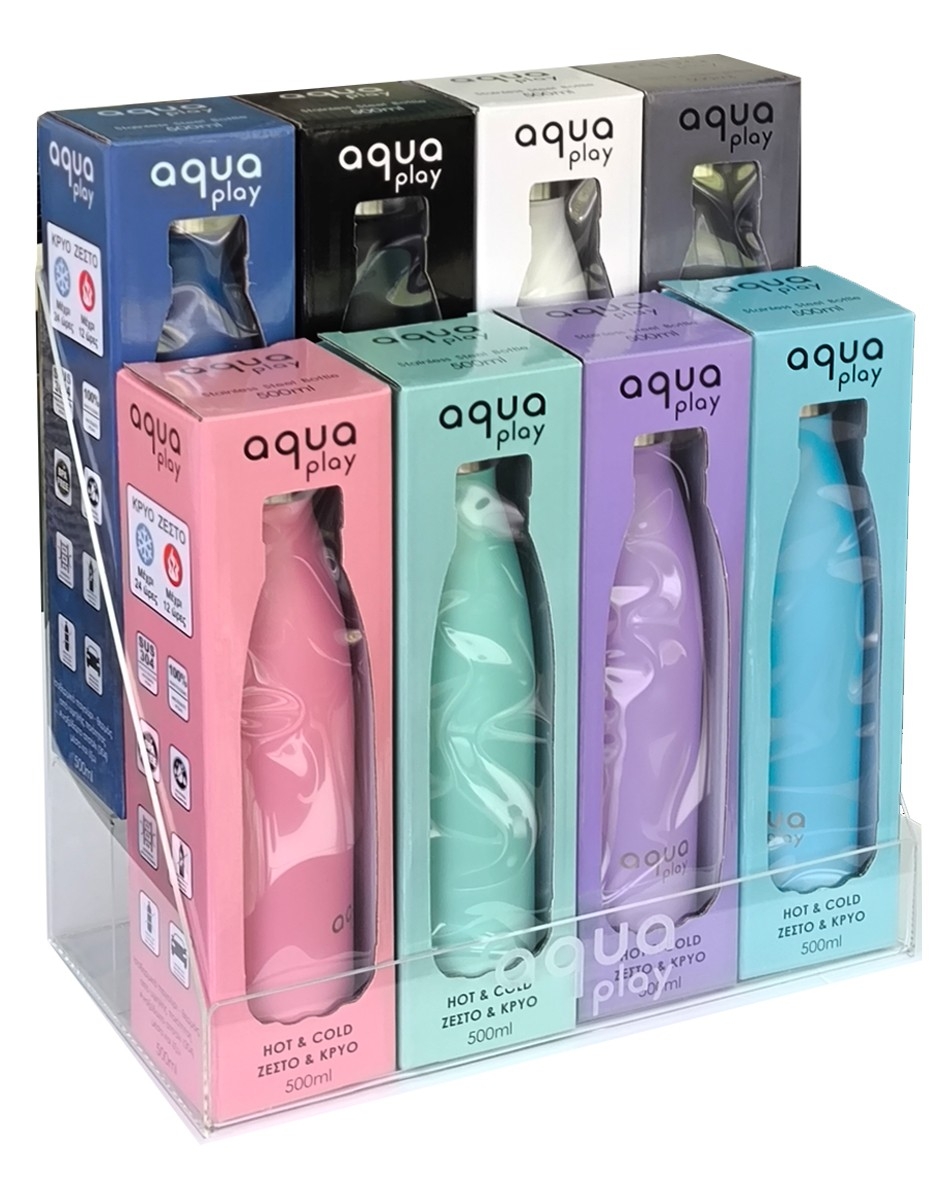 Μπουκάλι Θερμός 500 ml AquaPlay Μαύρο