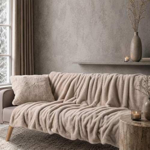 Διακοσμητικό Ριχτάρι Fox 02 Beige - 130 x 185 cm