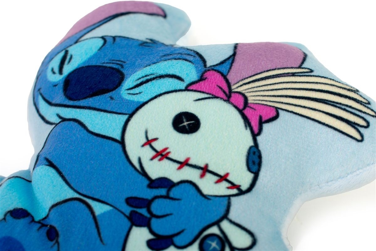 Mini Μαξιλάρι 3D Disney Home Stitch 384 15 cm Sky Blue 100% Velboa