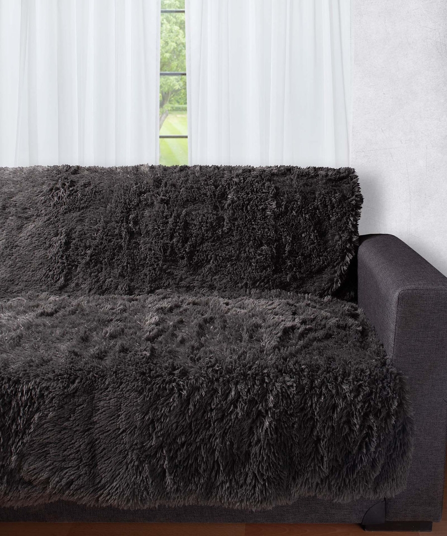 Διακοσμητικό μαλλιαρό ριχτάρι 5336 (145cm x 195cm) ανθρακί