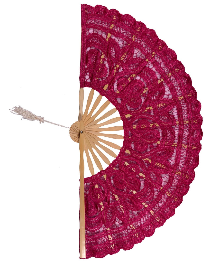 Χειροποίητη βεντάλια (22cm) φούξια
