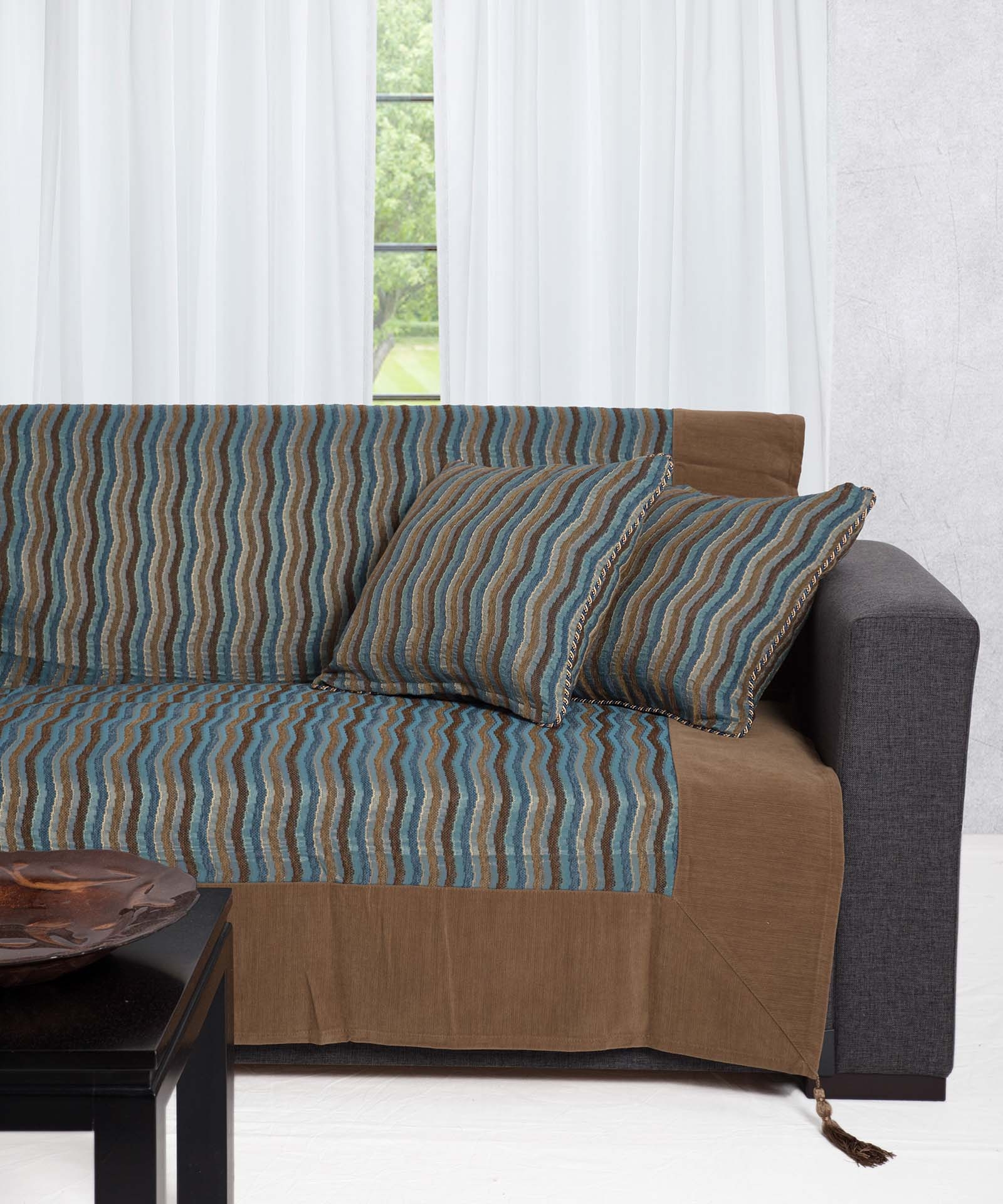 ΡΙΧΤΑΡΙΑ 602 κύμα (180cm x 180cm / 180cm x 250cm / 180cm x 300cm) μπλέ