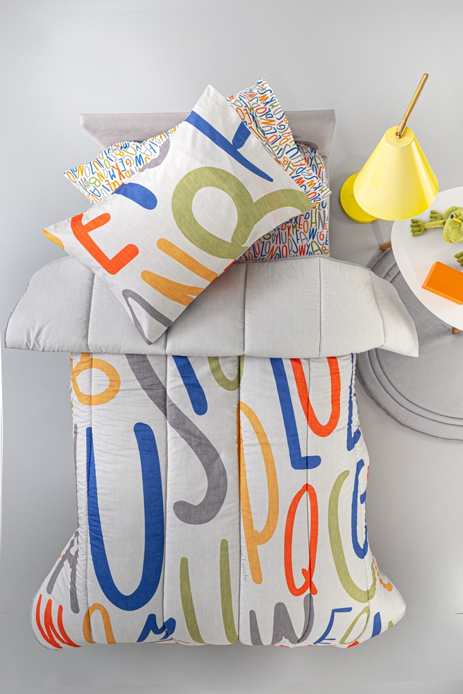 Παιδικό Πάπλωμα Letters Mutli Suede 