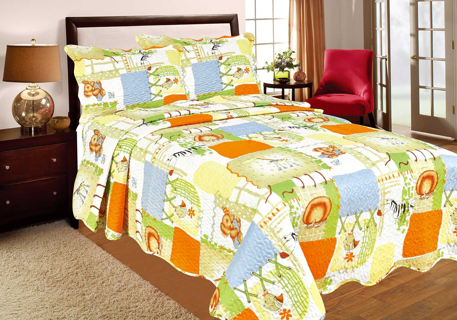 ΚΟΥΒΕΡΛΙ σετ (130cm x 180cm + 1 x 35cm x 45cm) kids1a