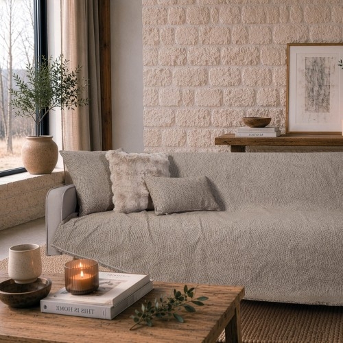Ριχτάρι Norman 03 Light Brown - Τετραθέσιο 180x350cm