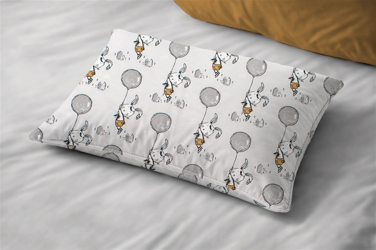Μαξιλαροθήκη Εμπριμέ bebe Floating Bunny 715 35X45 Grey 100% Cotton