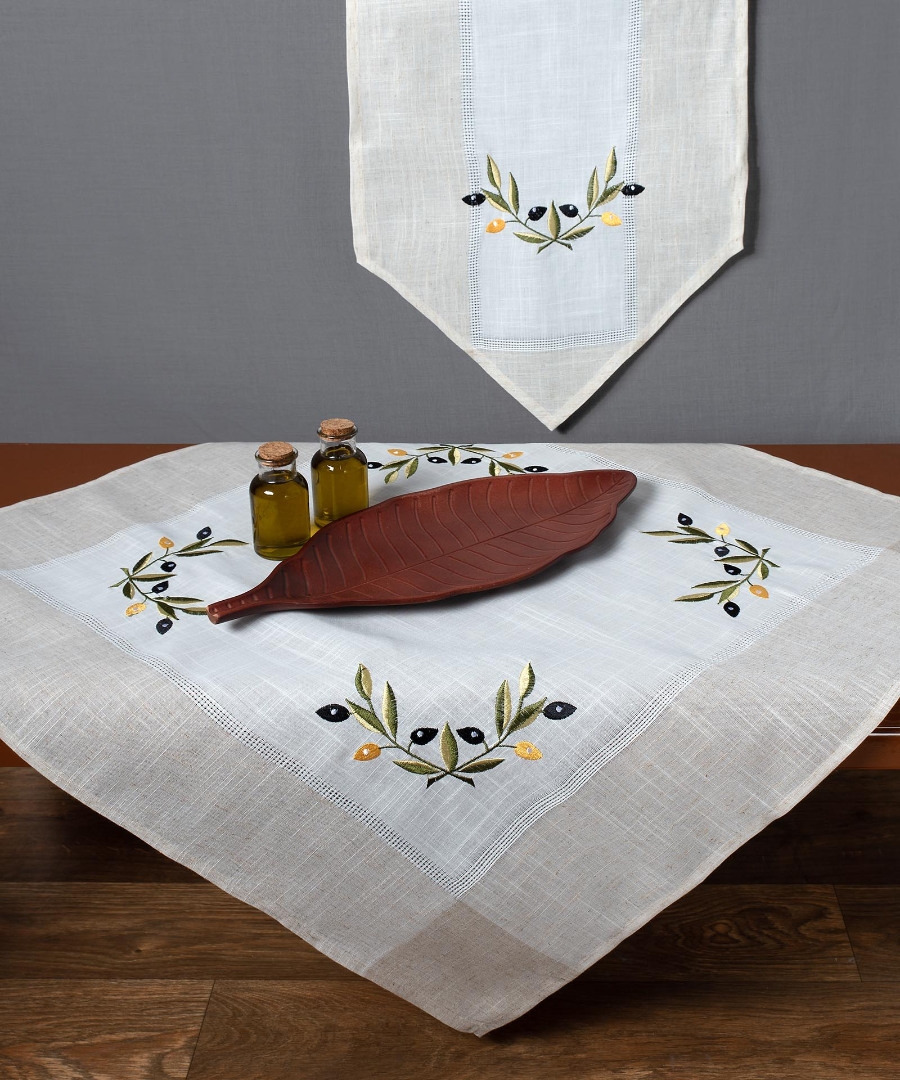 Ροτόντα bg23a (220cm) ivory με κίτρινη ελιά
