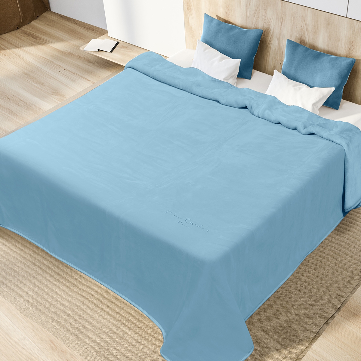 ΚΟΥΒΕΡΤΑ ΥΠΕΡΔΙΠΛΗ 220X240 PIERRE CARDIN NANCY STER 545 LIGHT BLUE(03)
