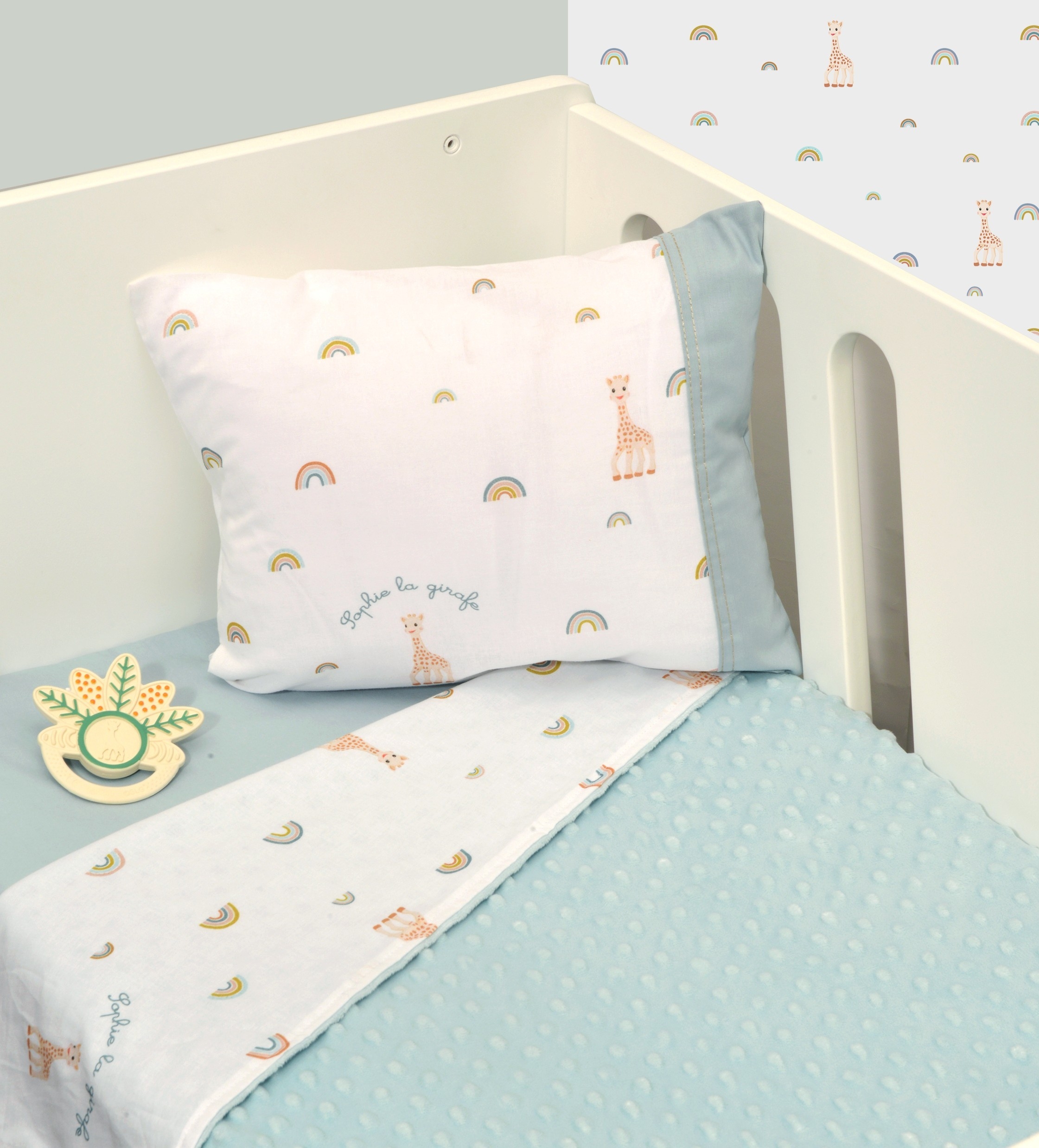 Κουβέρτα Κούνιας Διπλής Όψης Minky Design 503 Sophie La Girafe