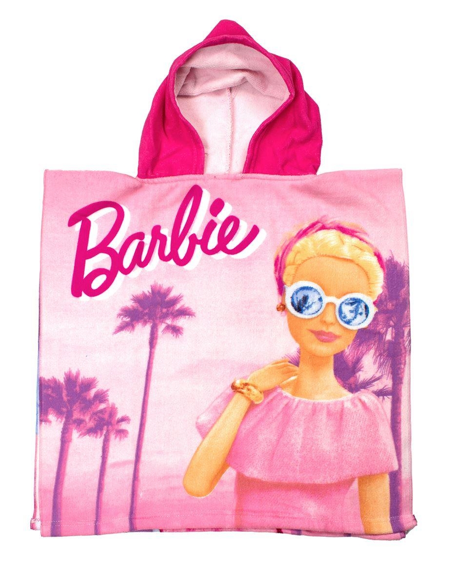 Πόντσο Θαλάσσης Quick Dry Mattel Barbie 86 50X100 Pink 100% Microfiber