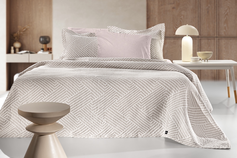 Κουβέρτα Lupo Beige - White 