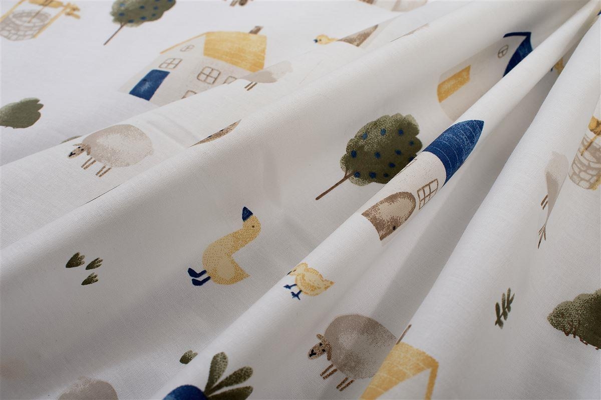 Κατωσέντονο Με Λάστιχο bebe Village 579 0,70X1,40X0,15 White-Green 100% Cotton