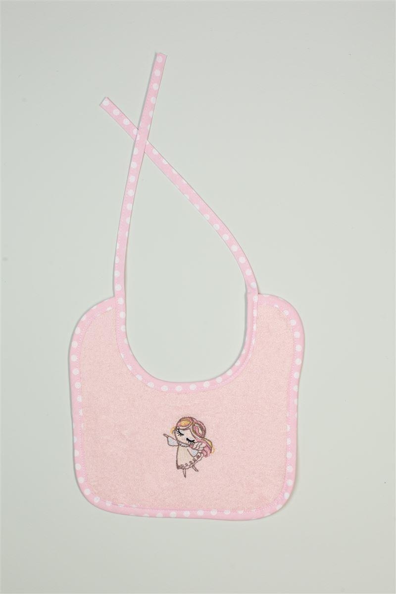 ΣΑΛΙΑΡΑ Με Κέντημα bebe Little Angel 141 25X25 Ροζ 100% Cotton