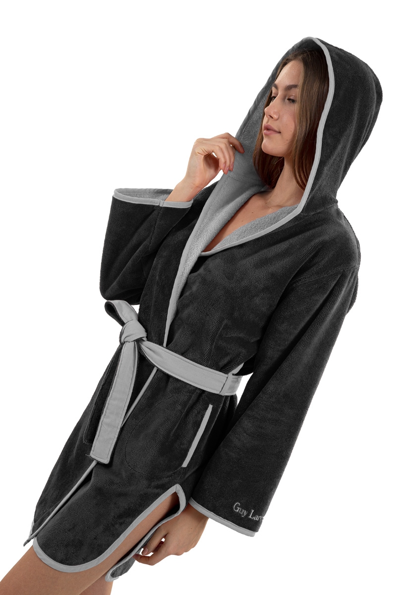 Μπουρνούζι New Comfy Black (Με Κουκούλα)