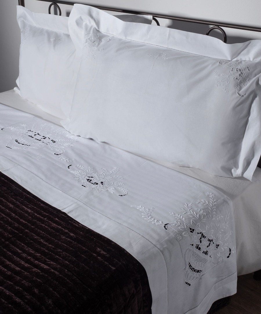 ΧΕΙΡΟΠΟΙΗΤΟ ΚΟΦΤΟ ΣΕΝΤΟΝΙ 4187 ΤΡΙΩΝ ΤΕΜΑΧΙΩΝ (225CM X 270CM) ΛΕΥΚΟ