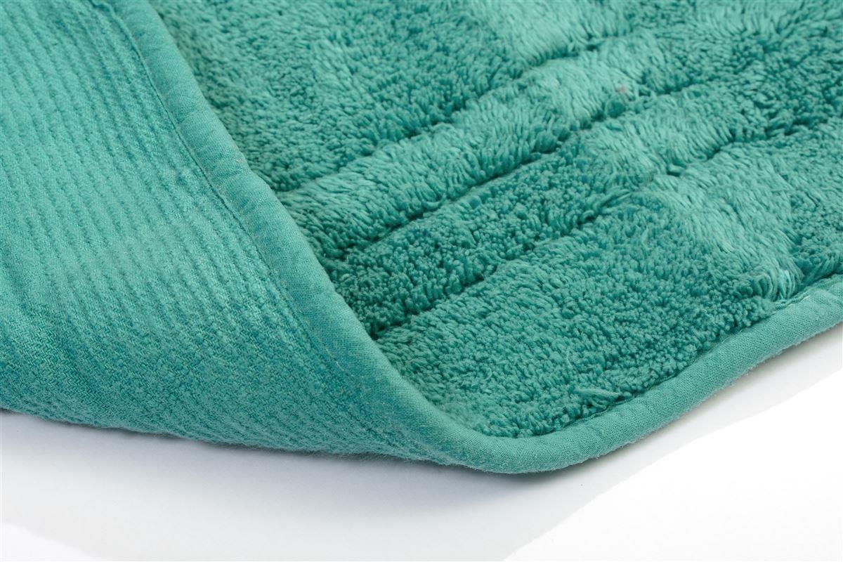 Πατάκι Μπάνιου Σετ 3 τεμ ZUCCHI 1τεμ 55X90, 2 τεμ 45X50 Petrol 100% Cotton