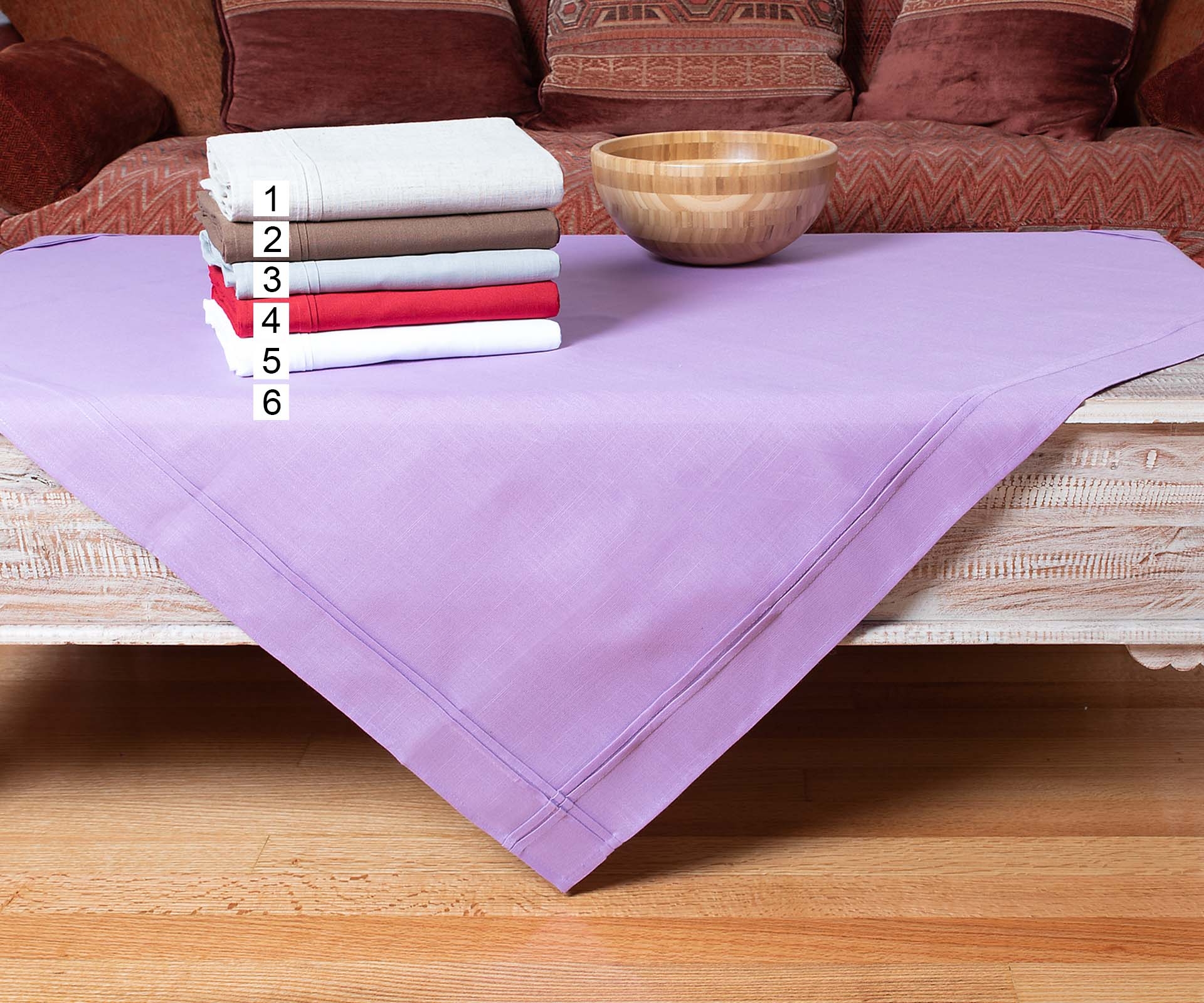 τραπεζομάντηλα (160cm x 220cm) πιέτα καφέ