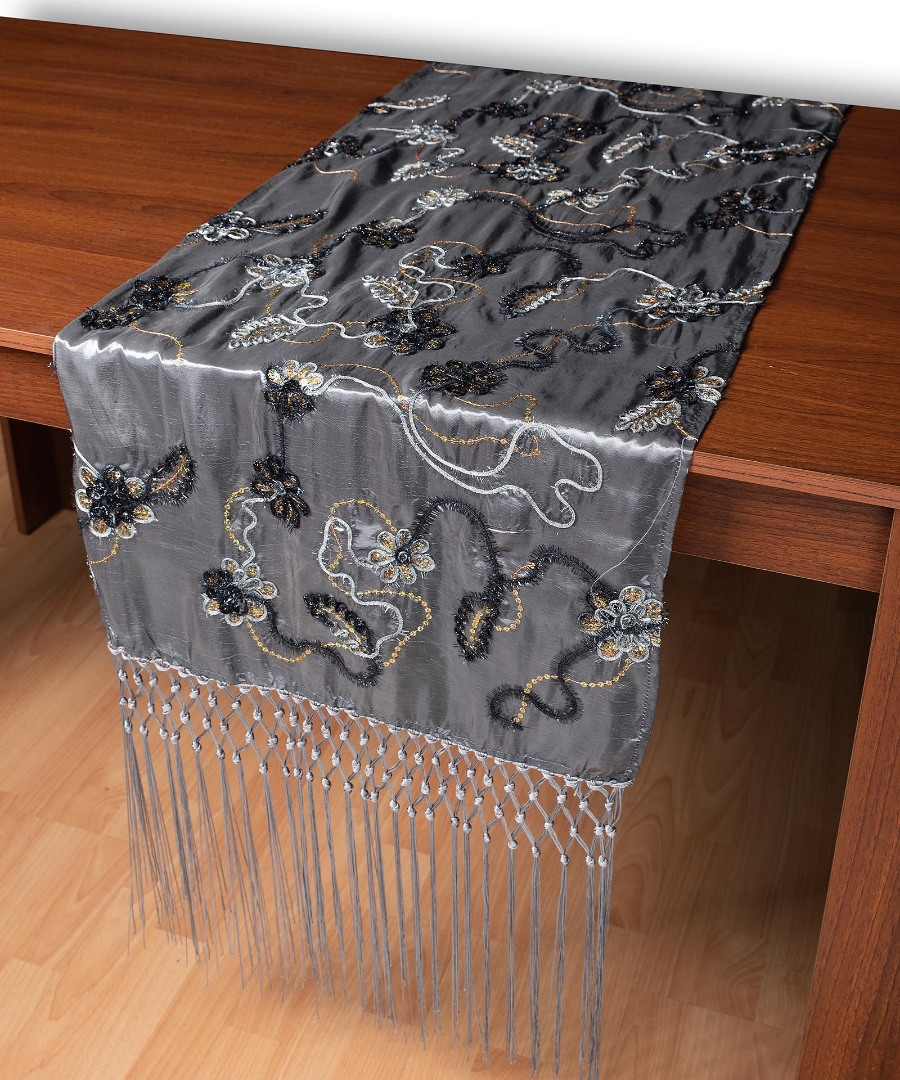 Σατέν τραβέρσα A11 (50cm x 210cm) γκρί  
