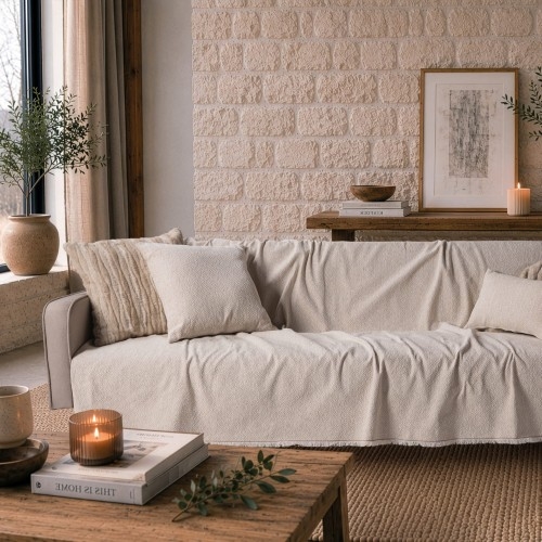 Ριχτάρι Dayton 01 Ivory - Διθέσιο 180x250cm