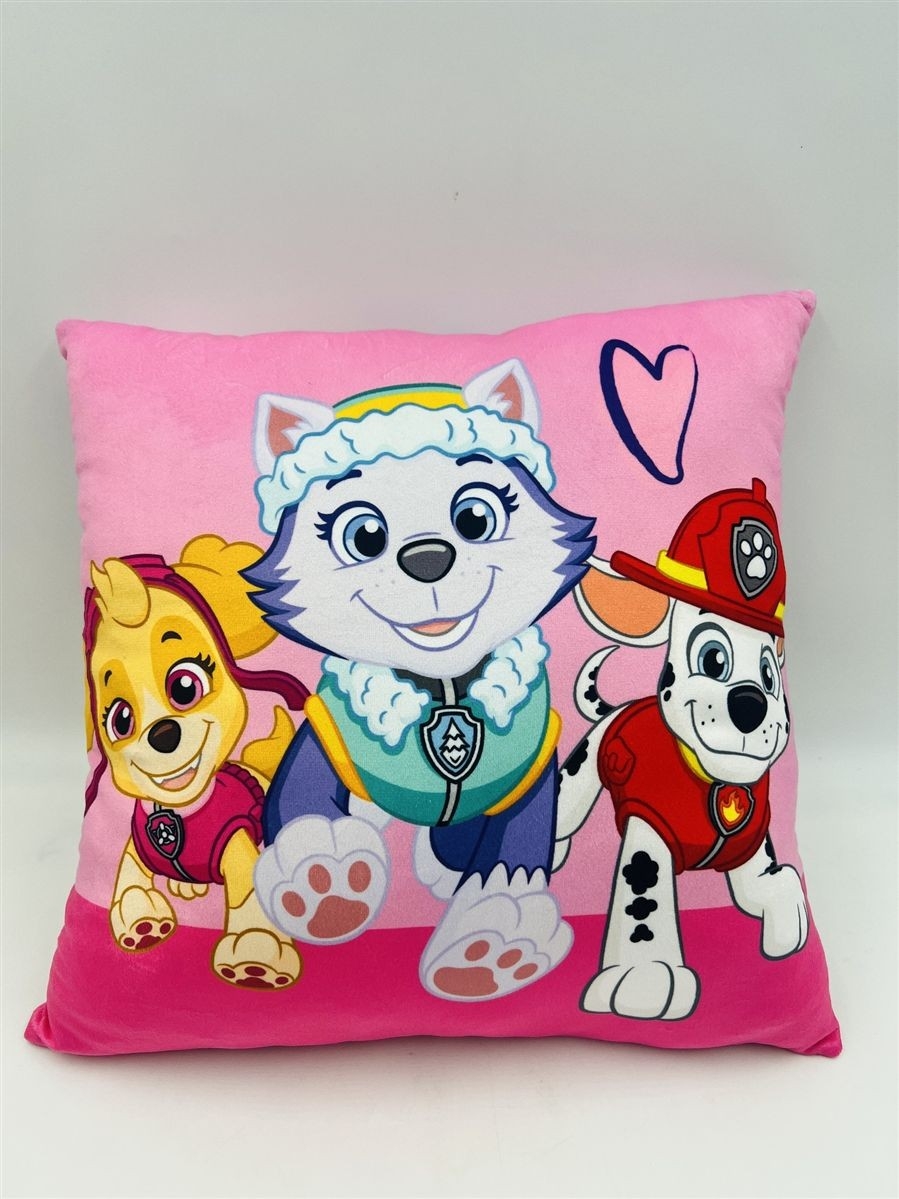 Βελούδινο Μαξιλάρι Nickelodeon Paw Patrol 609 38X38 Pink 100% Velboa