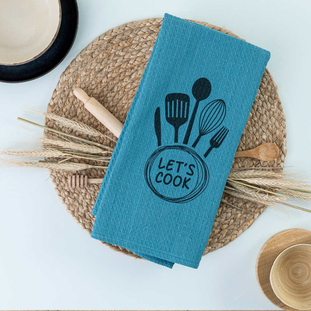 Ποτηρόπανα Κουζίνας Waffle Let's Cook