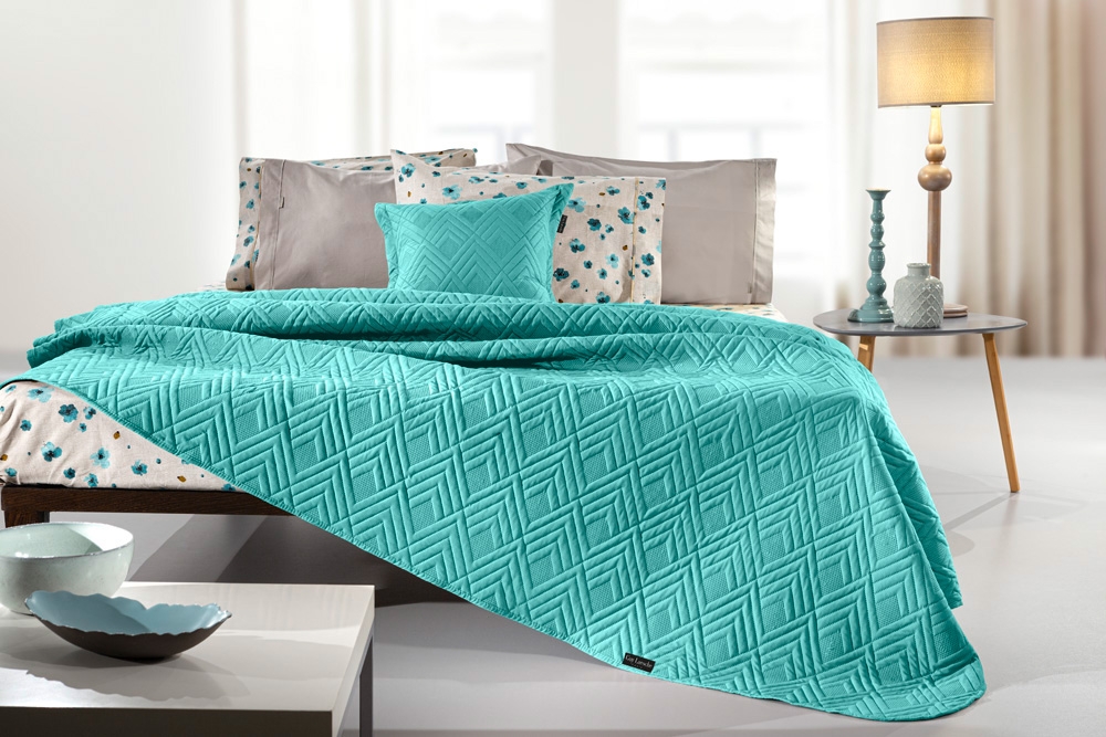 Σετ 2τμχ Κουβερλί Curves Petrol 