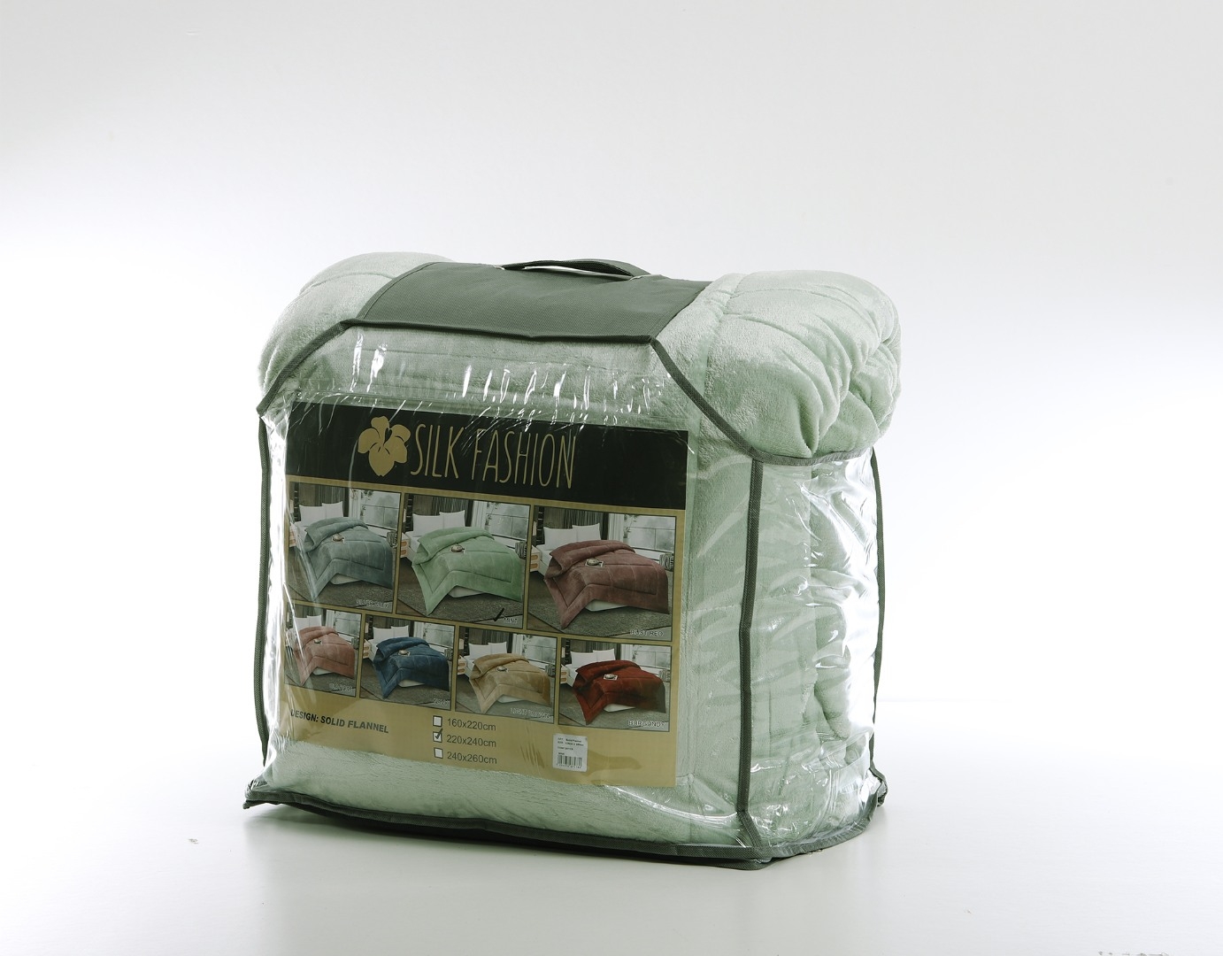 Κουβερτοπάπλωμα solid (240cm x 260cm) light green