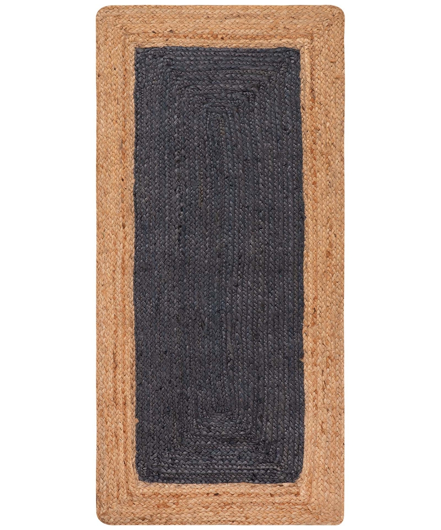 Χαλί γιούτα 1746 (60cm x 130cm) natural/dark grey