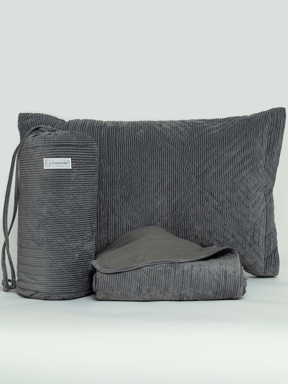 Ζεύγος Μαξιλαροθήκες Oxford Velvet 50x70 cm DIZZA GREY