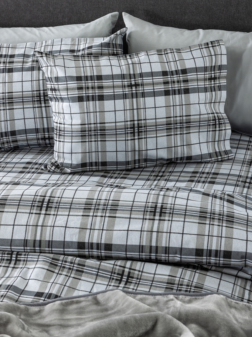 Σετ Σεντόνια Υπέρδιπλα Flannel Beauty 240x265 FB0249 Χωρίς Λάστιχο