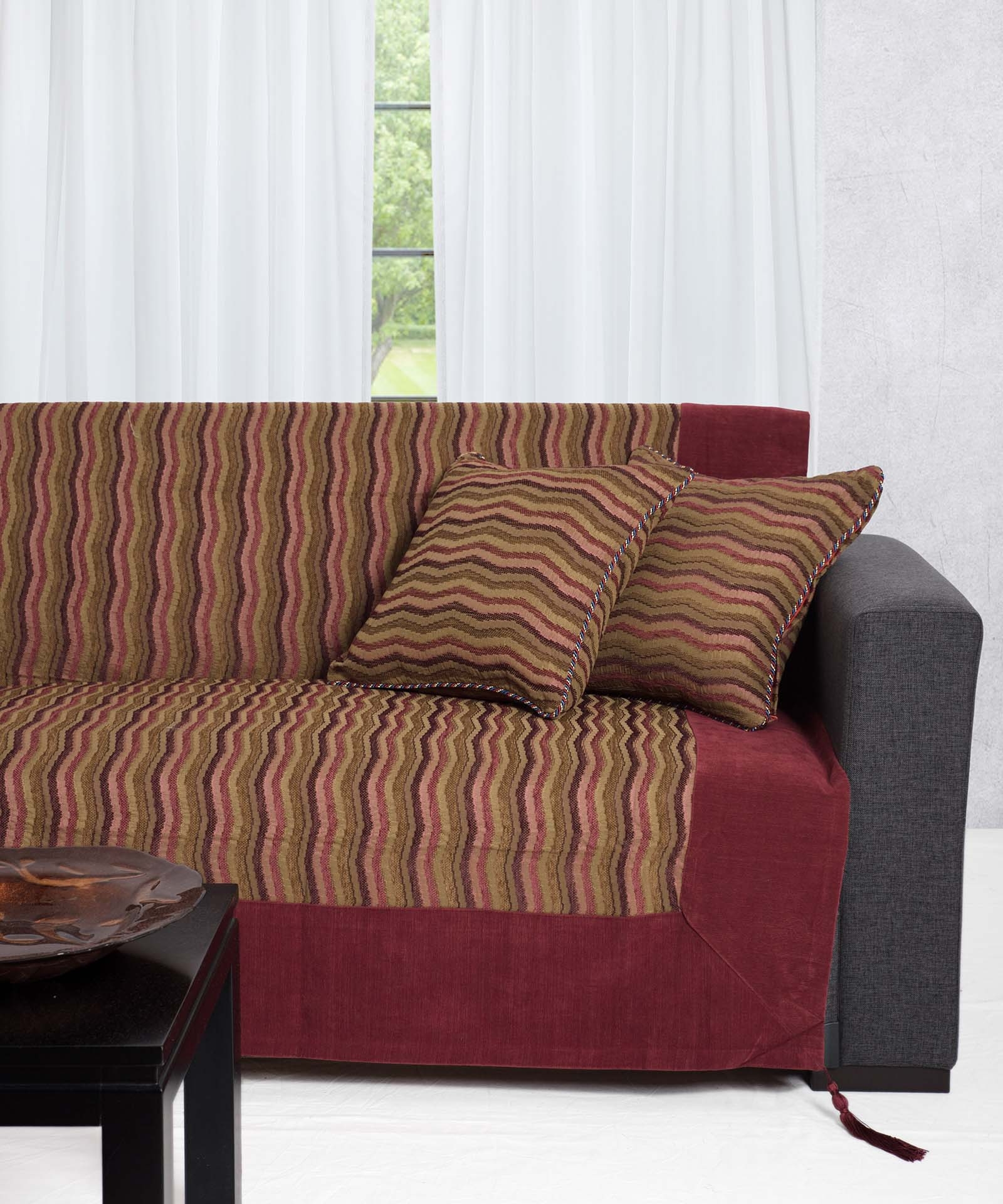 ΡΙΧΤΑΡΙΑ 602 κύμα (180cm x 180cm / 180cm x 250cm / 180cm x 300cm) μπορντώ