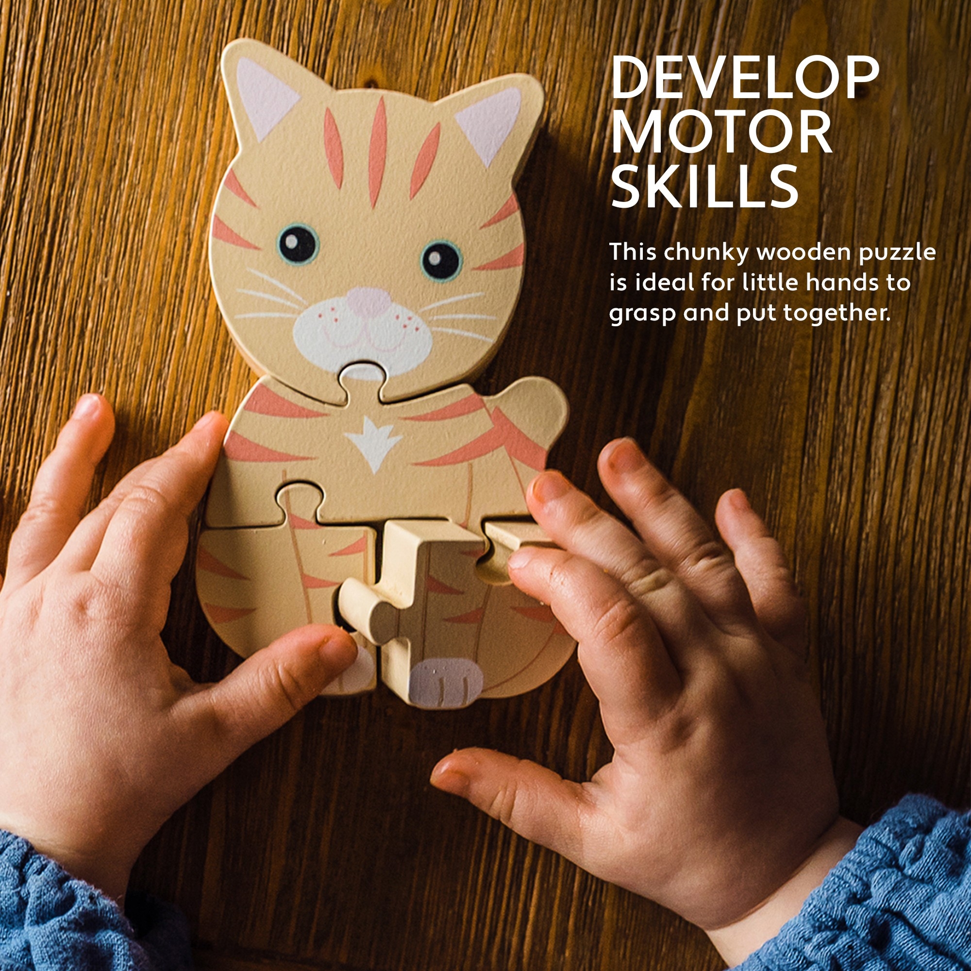 Μικρό Παζλ Γάτα Animals Orange Tree Toys