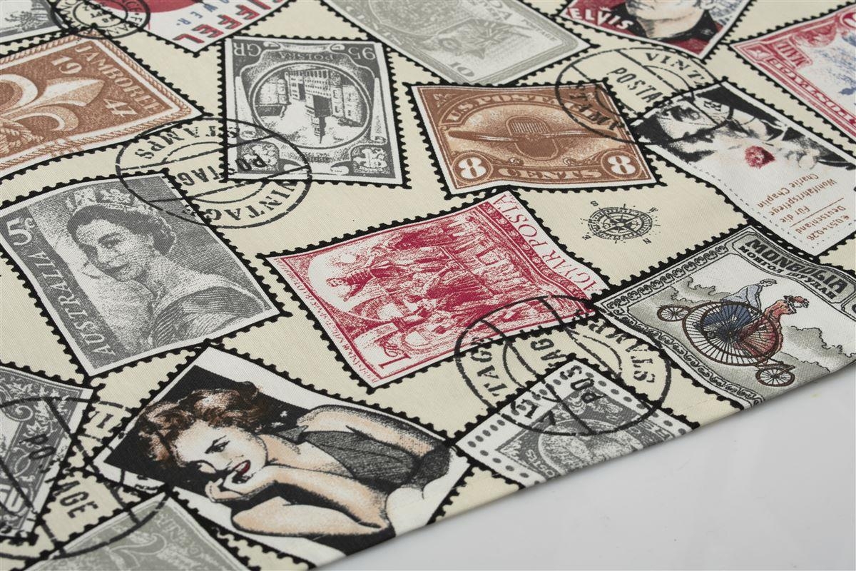 ΚΑΡΕ ΑΛΕΚΙΑΣΤΟ 90X90 Vintage Post Stamps 482 Ecru Cott/Pol 70/30
