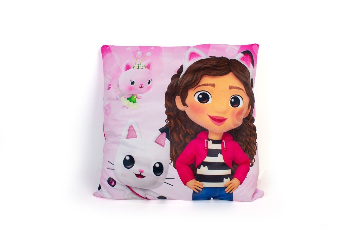 Βελούδινο Μαξιλάρι DreamWorks Gabby's Dollhouse 03 38X38 Pink 100% Velboa