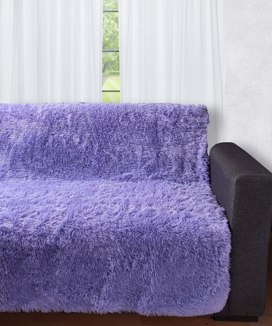 Διακοσμητικό μαλλιαρό ριχτάρι 5336 (145cm x 195cm) μωβ