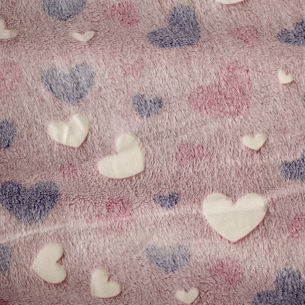 LINO ΚΟΥΒΕΡΤΑ FLEECE ΦΩΣΦΟΡΙΖΕ HERZ PINK 160X220
