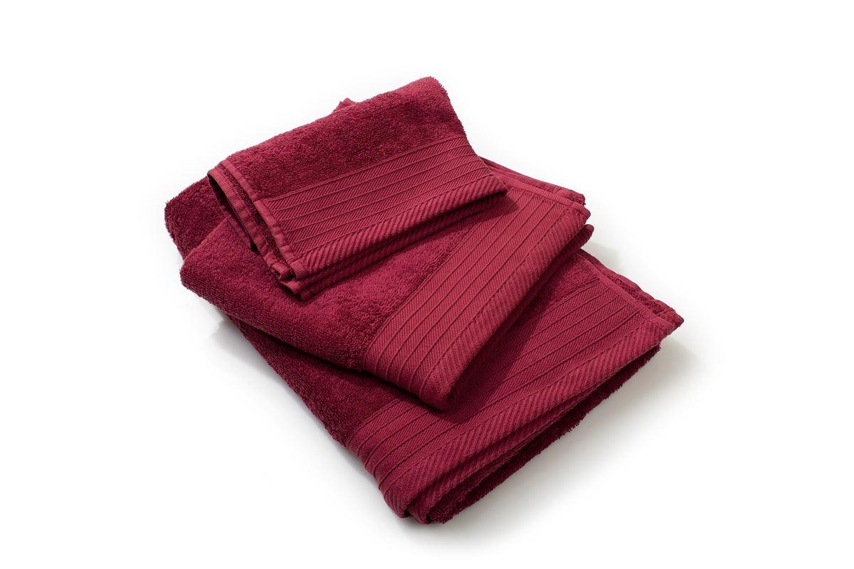 Πετσέτα Πενιέ 500 gr/m² Σετ 3 τεμ 40X60,50X100,80X150 Bordeaux 100% Cotton