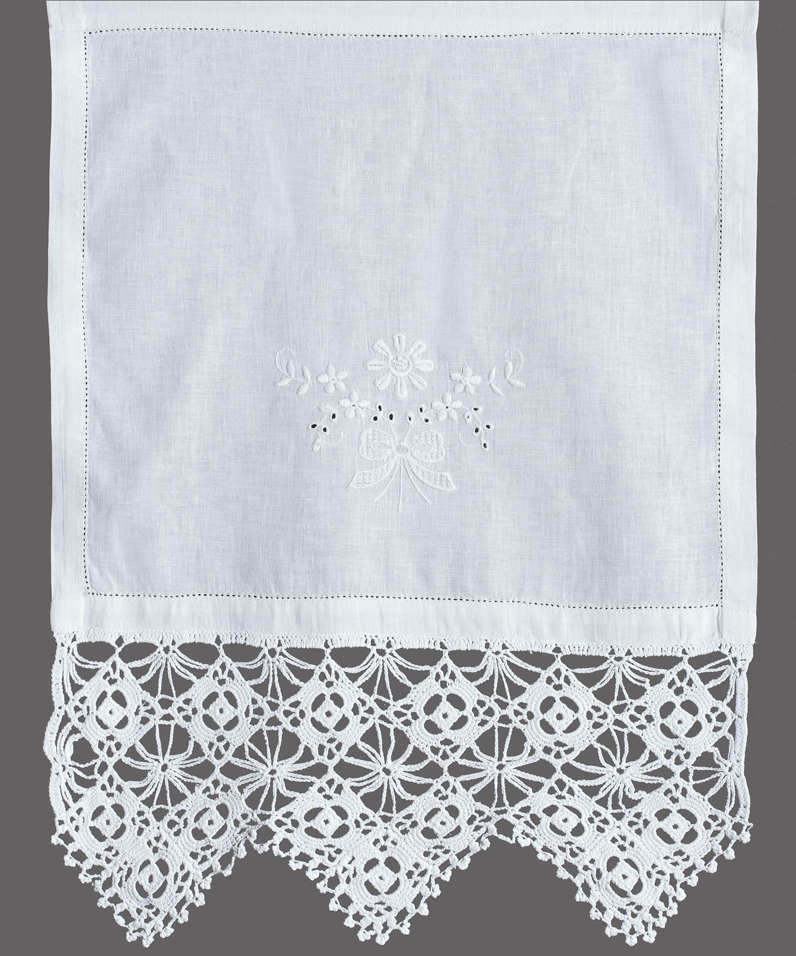 κουρτίνα 6748 (70cm x 120cm) λευκό με τούνελ
