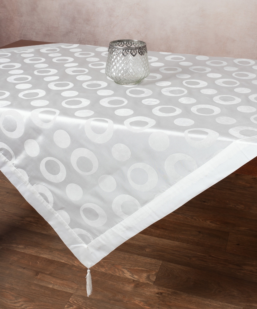 Σατέν καρέ 082 (85cm x 85cm) λευκό