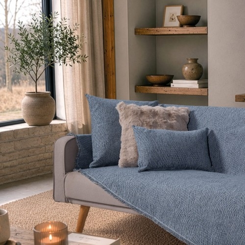 Ριχτάρι Norman 04 Denim Blue - Τετραθέσιο 180x350cm